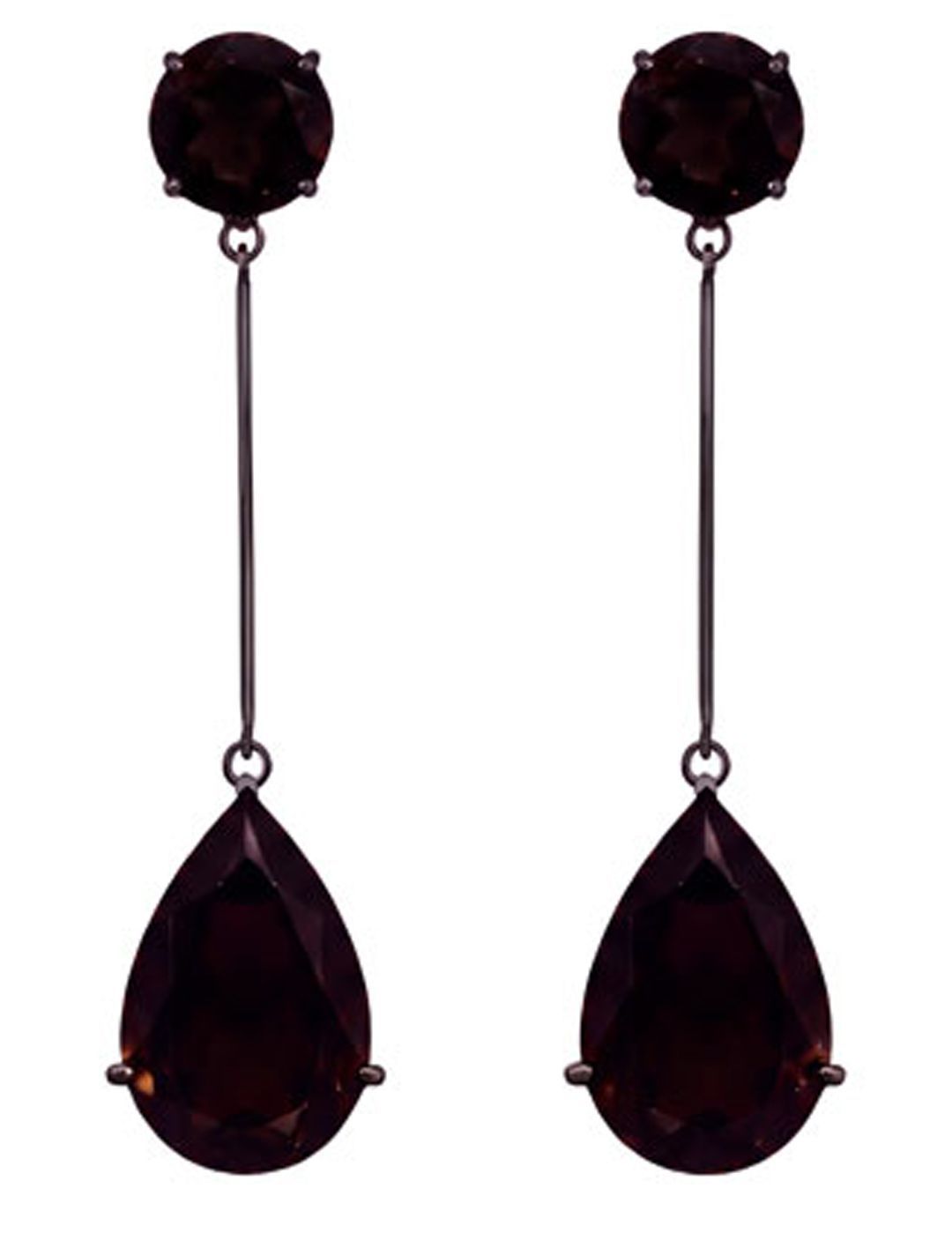 Genuine Smoky Quartz Drop Earrings