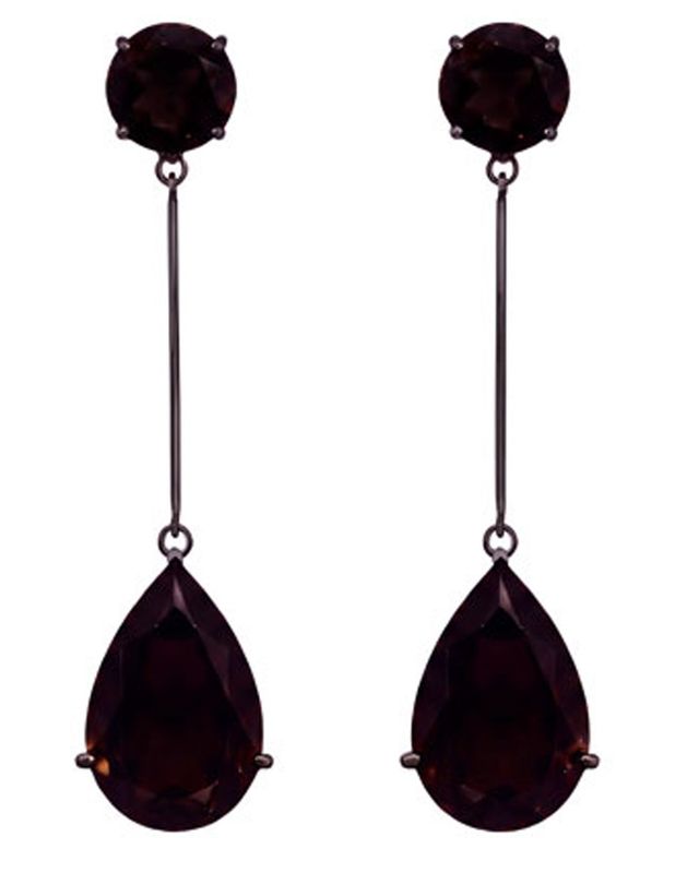 Genuine Smoky Quartz Drop Earrings