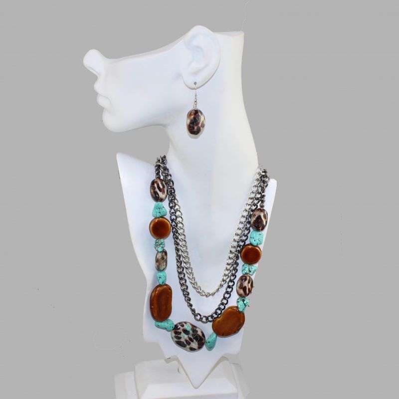 Rustic Mixed Bead & Chain Jewelry Set Rustic Mixed Bead & Chain Jewelry Set