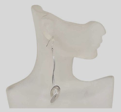 Plumb-Line Sterling Silver Long Drop Earrings