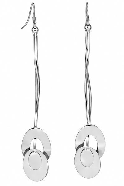 Plumb-Line Sterling Silver Long Drop Earrings Plumb-Line Sterling Silver Long Drop Earrings