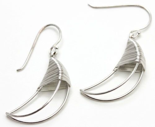 Moonlit Disc Sterling Silver Earrings Moonlit Disc Sterling Silver Earrings