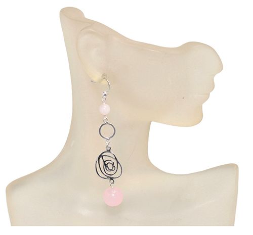Rose Quartz Dawn Sterling Silver Earrings