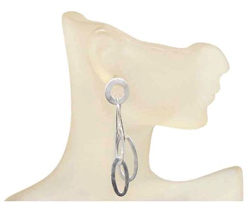 Modern Arc .925 Sterling Silver Post Earrings