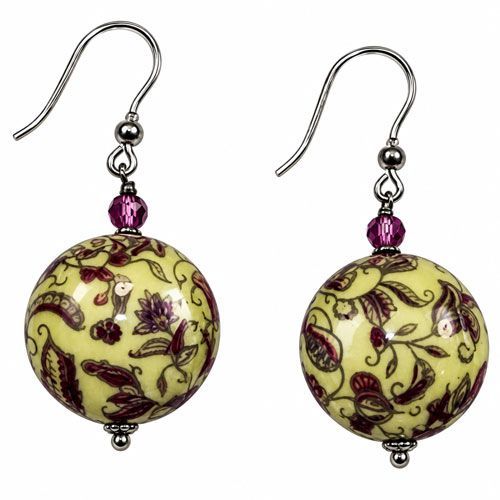 Murano Blossom Sterling Silver Crystal Earrings Murano Blossom Sterling Silver Crystal Earrings
