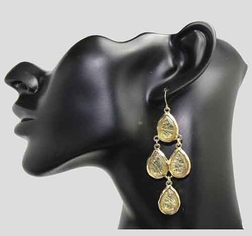 Statement Gold Chandelier Drop Earrings Statement Gold Chandelier Drop Earrings