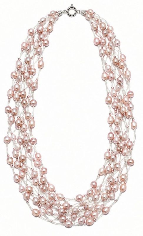 Champagne Pearl Floating Necklace Champagne Pearl Floating Necklace