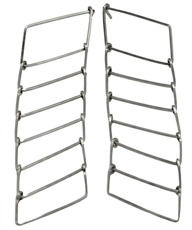 Oxidized Silver Ladder Post Earrings