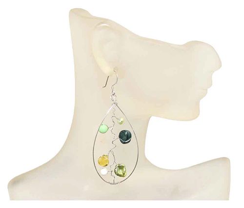 Citrus Garden Beaded Sterling Silver Earrings Citrus Garden Beaded Sterling Silver Earrings
