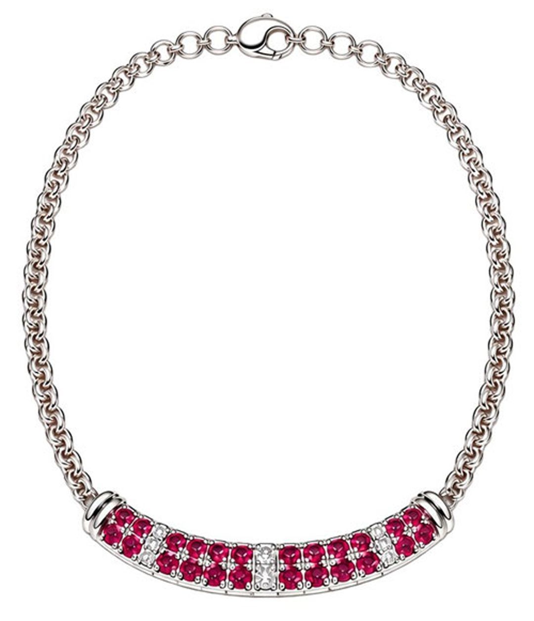 Genuine Ruby & Diamond Sterling Silver Necklace Genuine Ruby & Diamond Sterling Silver Necklace