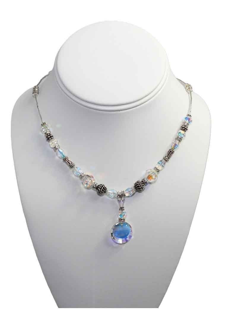 Swarovski Mixed-Media Circle Necklace Swarovski Mixed-Media Circle Necklace