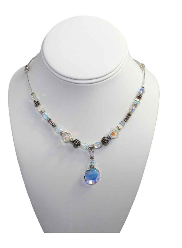 Swarovski Mixed-Media Circle Necklace