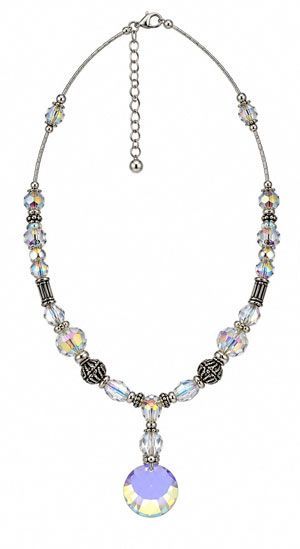 Swarovski Mixed-Media Circle Necklace