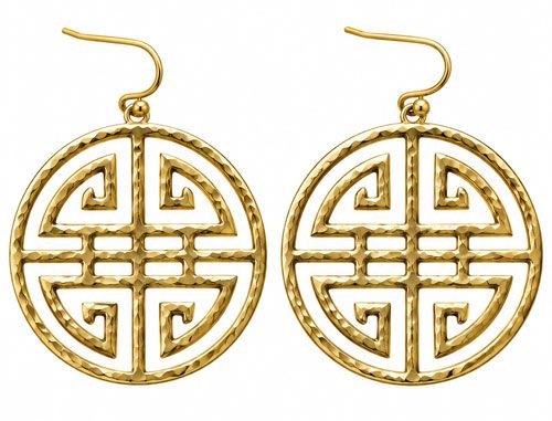 Hammered Matte Gold Geometric Earrings Hammered Matte Gold Geometric Earrings
