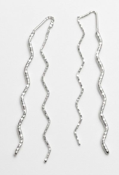 Zigzag Path Sterling Silver Threader Earrings Zigzag Path Sterling Silver Threader Earrings