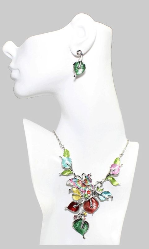 Colorful Calla Lily Jewelry Set