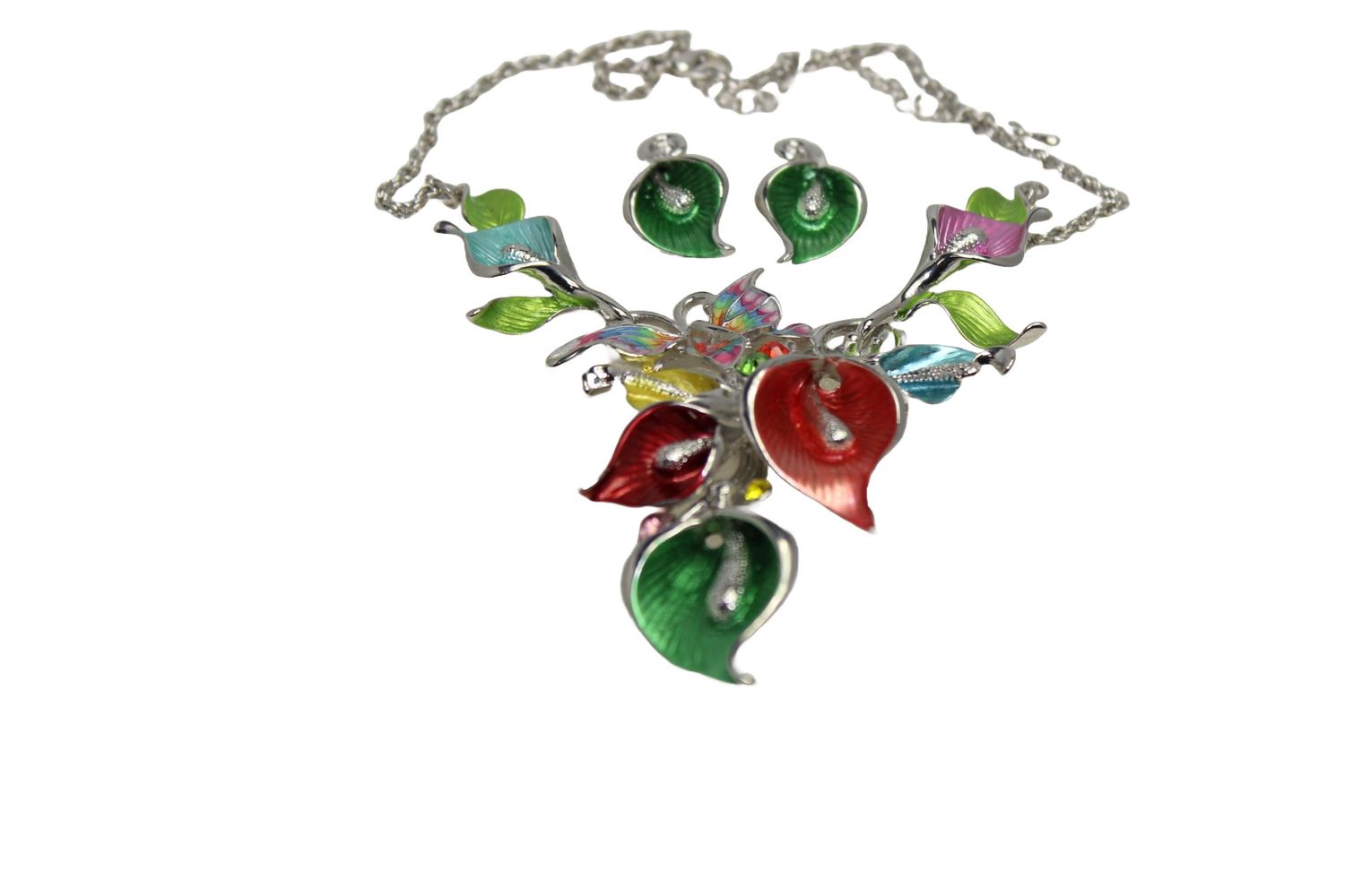 Colorful Calla Lily Jewelry Set Colorful Calla Lily Jewelry Set