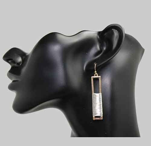Two-Tone Wire Wrapped Drop Earrings Two-Tone Wire Wrapped Drop Earrings