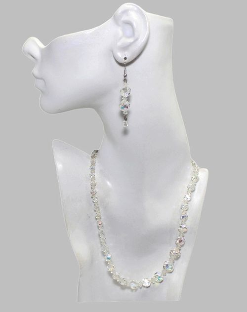 Aurora Borealis Crystal Necklace, Bracelet & Earring Set Aurora Borealis Crystal Necklace, Bracelet & Earring Set