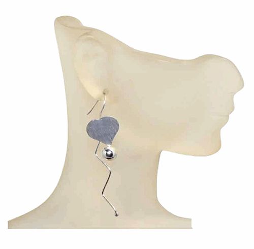 Pierced Heart Sterling Silver Drop Earrings Pierced Heart Sterling Silver Drop Earrings