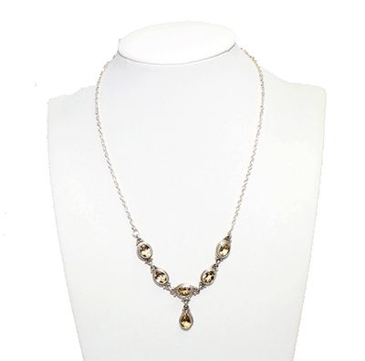 Classic Sterling Silver Topaz Necklace