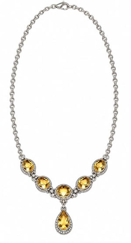 Classic Sterling Silver Topaz Necklace Classic Sterling Silver Topaz Necklace