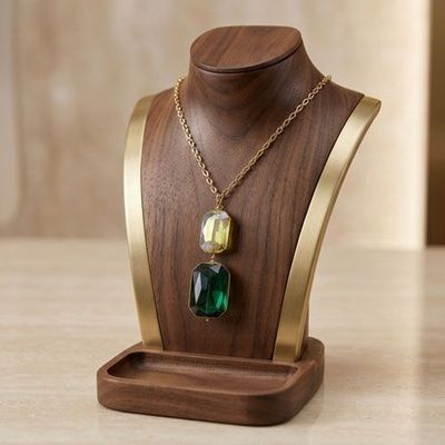 Faceted Glass Pendant Necklace