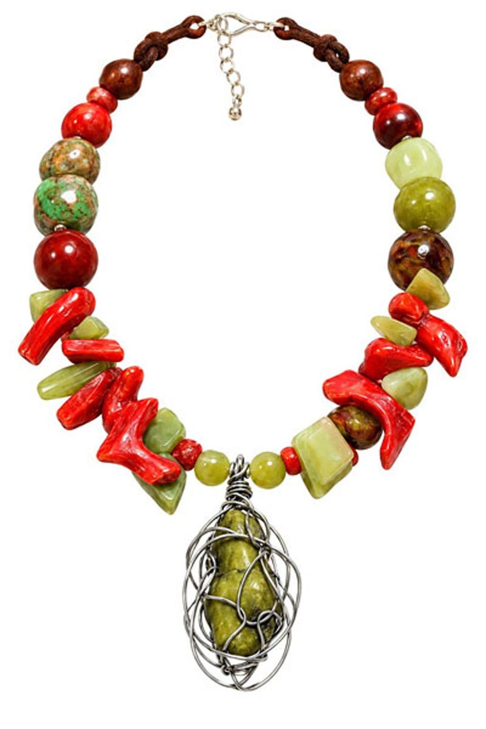 Exquisite Jasper & Agate Pendant Necklace Exquisite Jasper & Agate Pendant Necklace