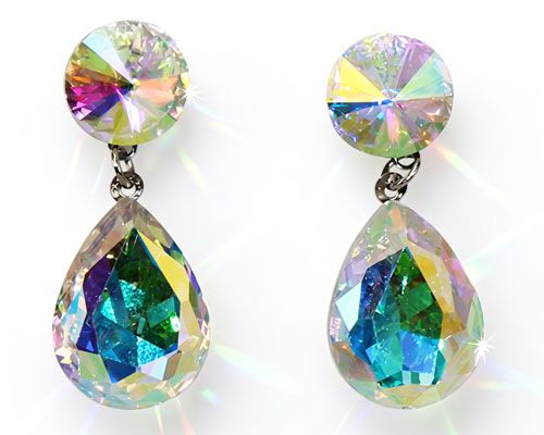 Sparkling Swarovski® Teardrop Crystal Earrings Sparkling Swarovski® Teardrop Crystal Earrings