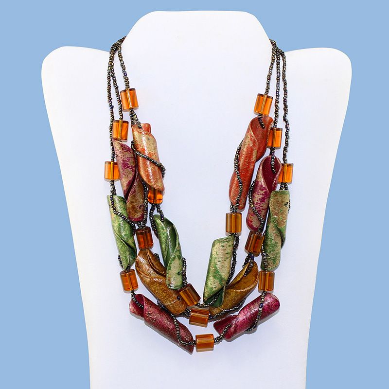 Twisted Wooden Necklace