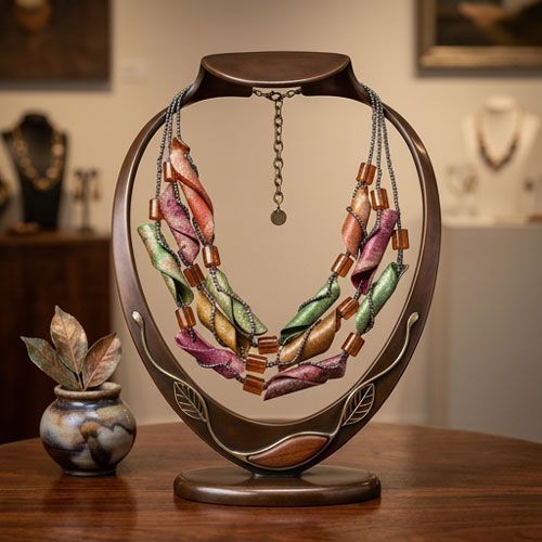 Twisted Wooden Necklace Twisted Wooden Necklace