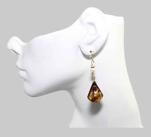 Elegant Encased Pearl Beaded Earrings Elegant Encased Pearl Beaded Earrings
