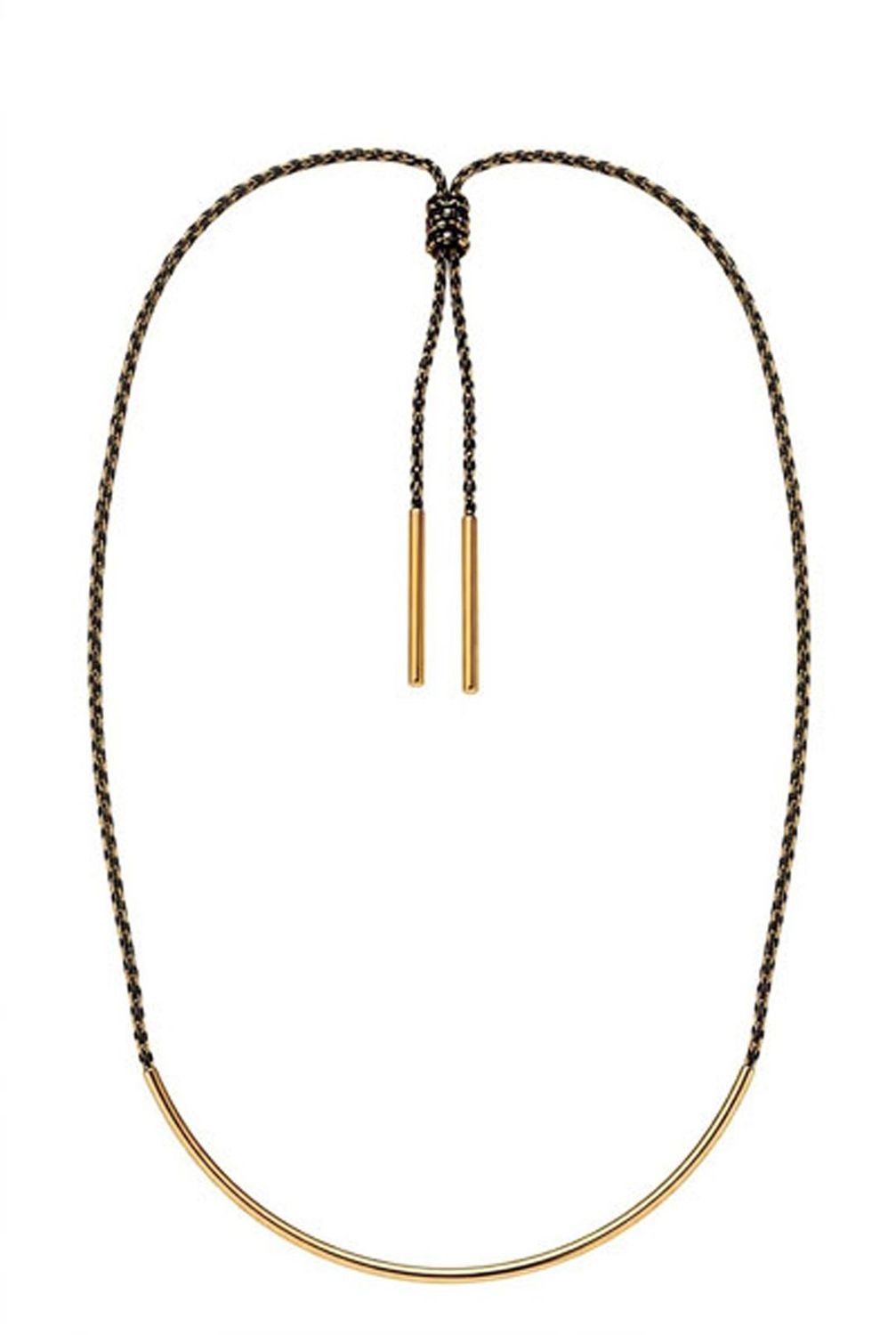esigner Gold Bar Rope Necklace esigner Gold Bar Rope Necklace