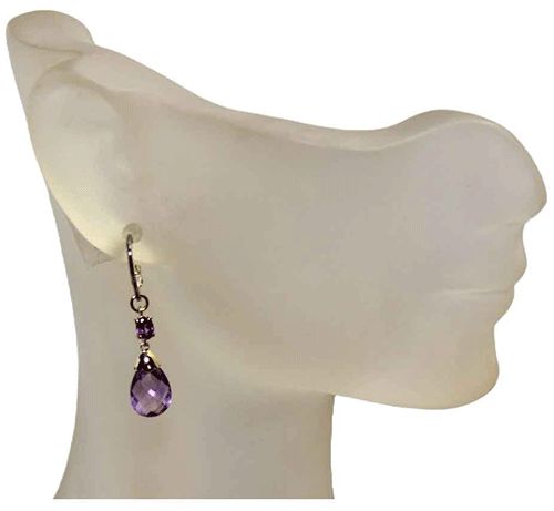 Brazilian Garnet & Amethyst Vermeil Earrings