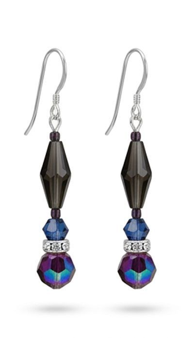 Aurora Swarovski Sterling Silver Earrings