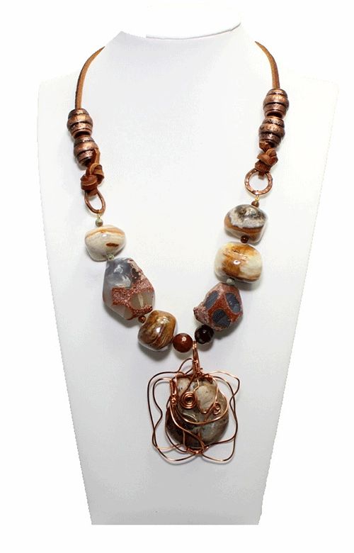 Agate & Ammonite Necklace