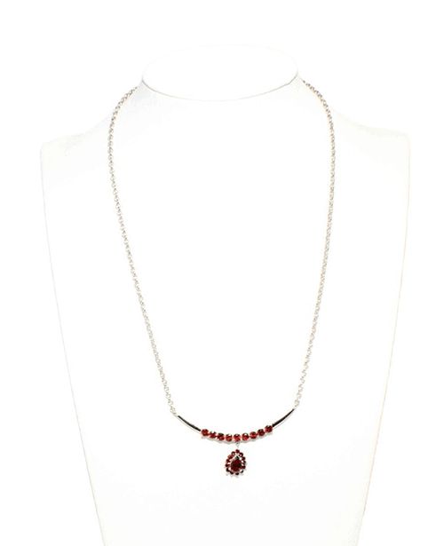 Radiant Garnet Sterling Silver Necklace Radiant Garnet Sterling Silver Necklace