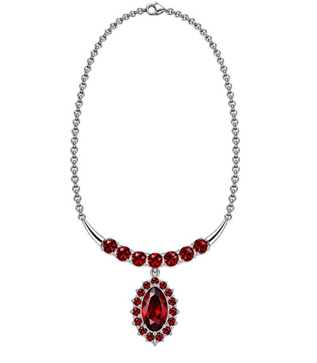 Radiant Garnet Sterling Silver Necklace Radiant Garnet Sterling Silver Necklace