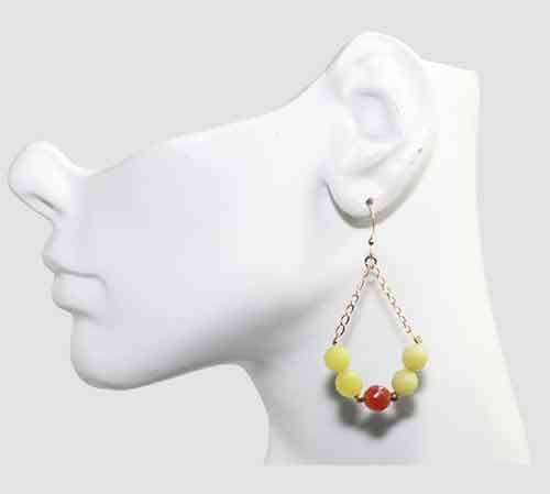 Artisan Beaded & Gold Earrings Artisan Beaded & Gold Earrings