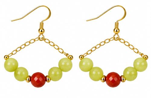 Artisan Beaded & Gold Earrings Artisan Beaded & Gold Earrings