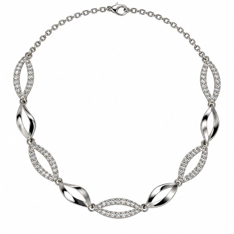 Twisted Hammered Sterling Silver Necklace