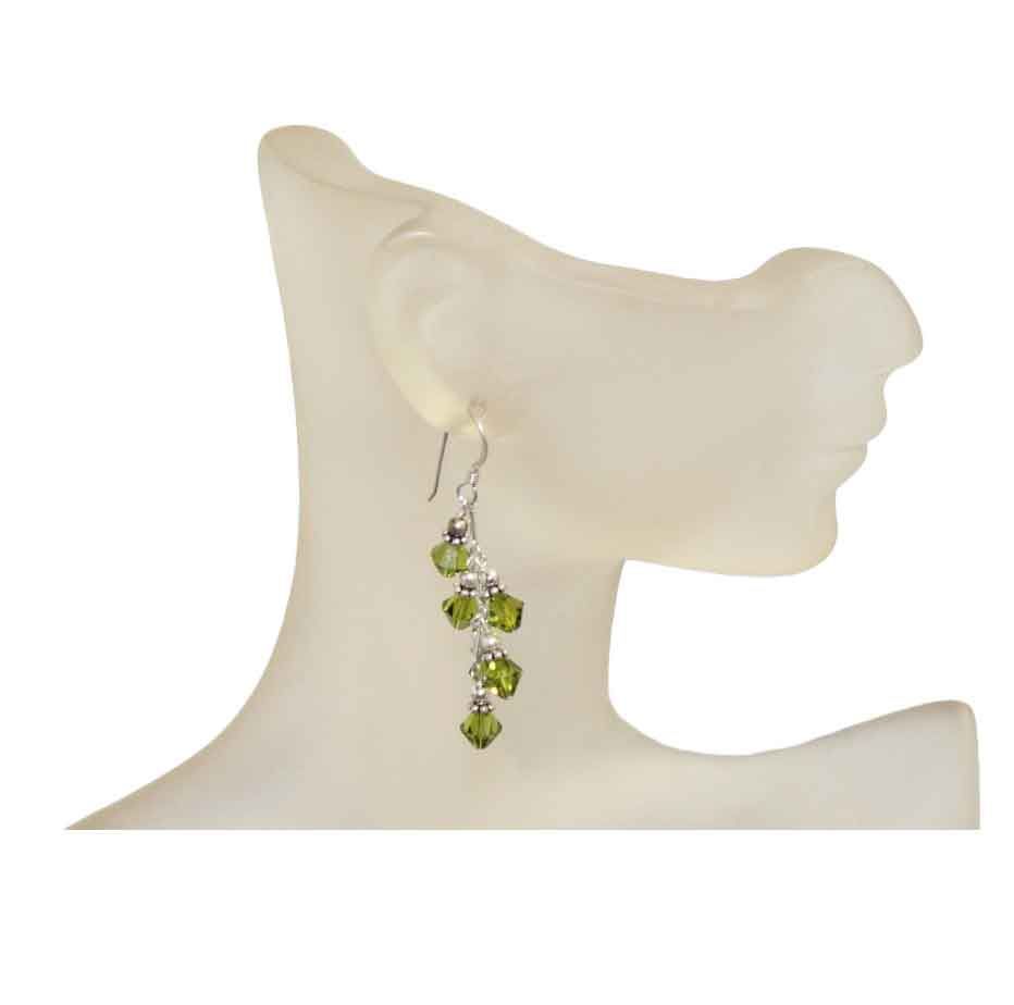 Crystal Vine Sterling Silver Earrings