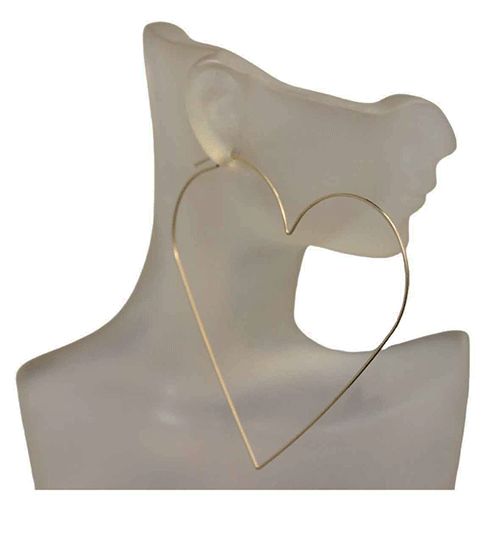 Large 14K Gold Filled Heart Hoop Earrings