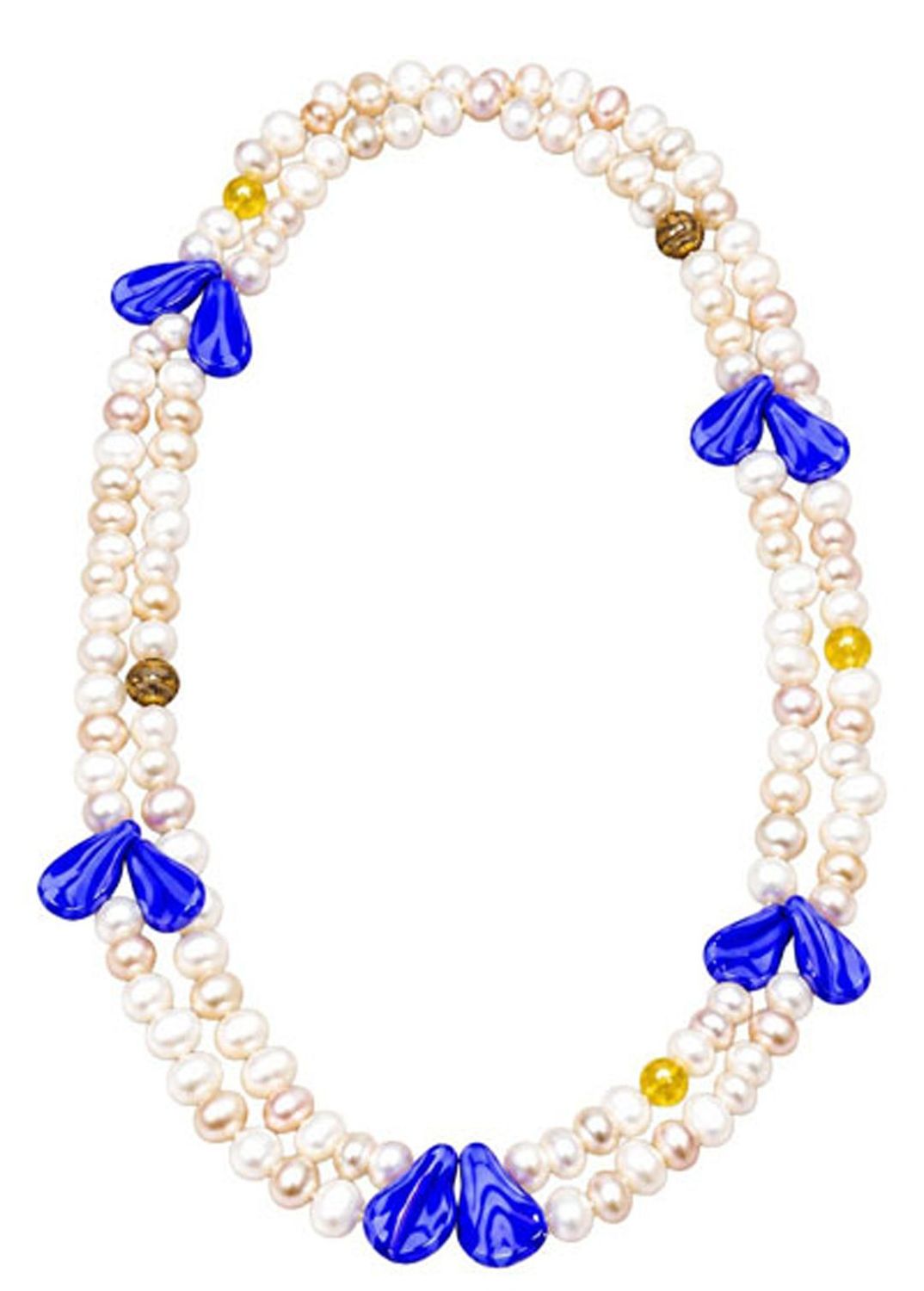 Long Freshwater Pearl Station Necklace Long Freshwater Pearl Station Necklace