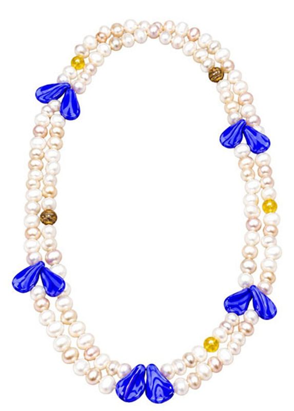 Long Freshwater Pearl Station Necklace Long Freshwater Pearl Station Necklace