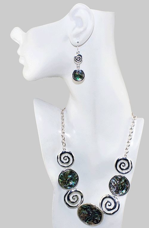 Abalone-Inspired Fashion Jewelry Set Abalone-Inspired Fashion Jewelry Set