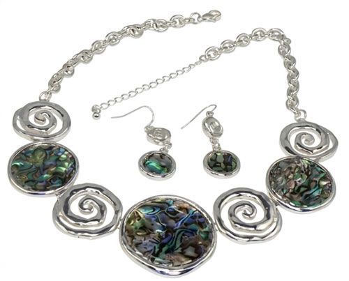 Abalone-Inspired Fashion Jewelry Set Abalone-Inspired Fashion Jewelry Set