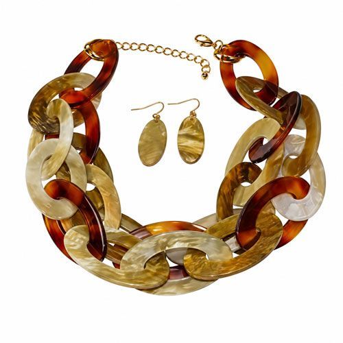 Tortoise Chain Link Jewelry Set Tortoise Chain Link Jewelry Set
