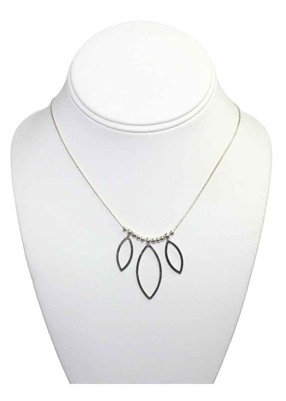 Falling Leaf Sterling Silver Pendant Necklace