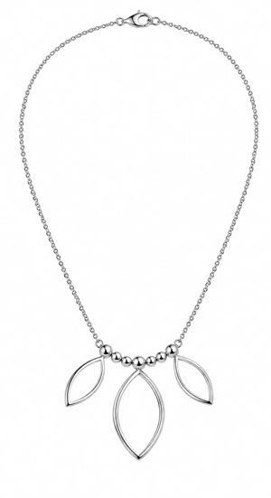 Falling Leaf Sterling Silver Pendant Necklace